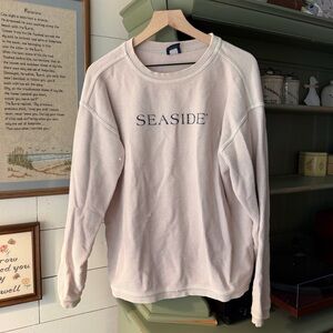 Seaside ribbed neutral sweatshirt Size M